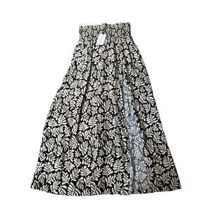 We Wore What Floral Smocked Slit Maxi Skirt Medium